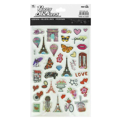 Adesivo stickers infantil 16x29cm sortidos