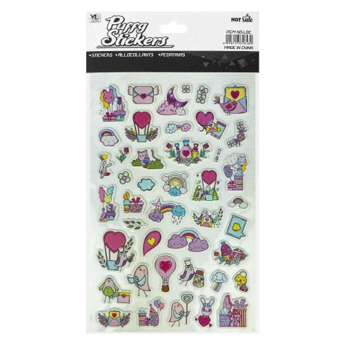 Adesivo stickers infantil 16x29cm sortidos