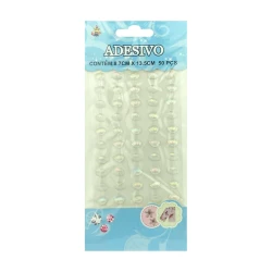 Adesivo concha branco 10mm com 50 unidades