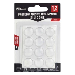 Adesivo de silicone protetor para móveis redondo 12 unidades