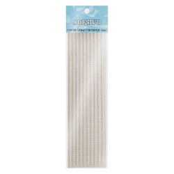 Adesivo meia pérola 3mm branco com 750 unidades