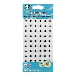Adesivo olhos movéis 8mm com 60 unidades