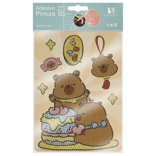 Adesivo para pintura strass Capivara sortido