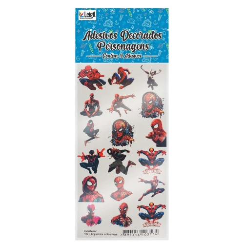 Adesivo stickers infantil 07x16cm personagens sortidos