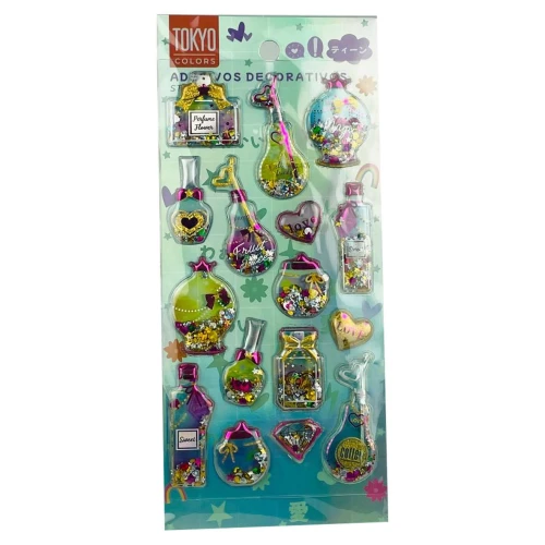 Adesivo stickers relevo 9x20,5cm sortido Tokyo Design