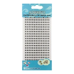 Adesivo strass 5mm prata com 266 unidades