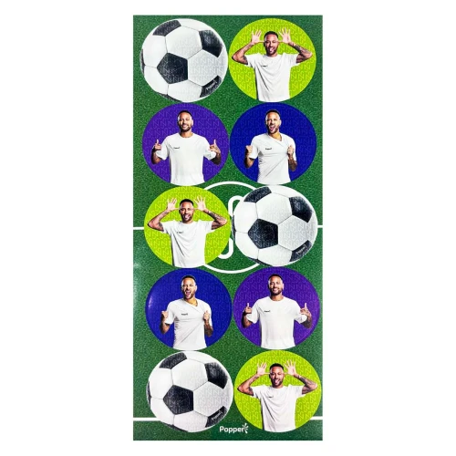 Adesivos bola de futebol neymar jr com 10 unidades Adesivos bola de futebol neymar jr com 10 unidades