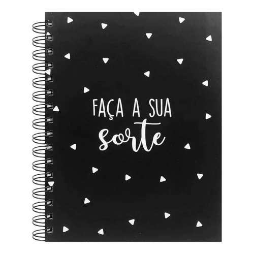 Agenda permanente capa dura 100 folhas 16x21,5cm planner