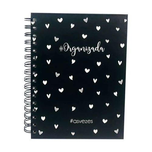 Agenda permanente capa dura 100 folhas 16x21,5cm planner