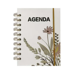 Agenda permanente capa dura espiral 160 folhas sortidas
