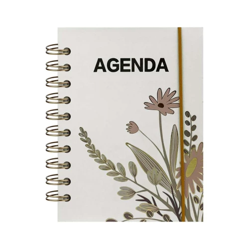 Agenda permanente capa dura sortidas 104x142mm com 160 folhas