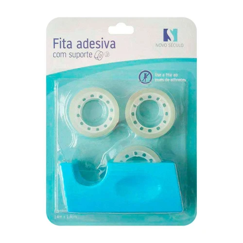 Aparelho para fita adesiva pequena kit com 03 fitas