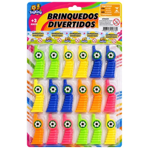 Apito plástico com 20 unidades sortidas