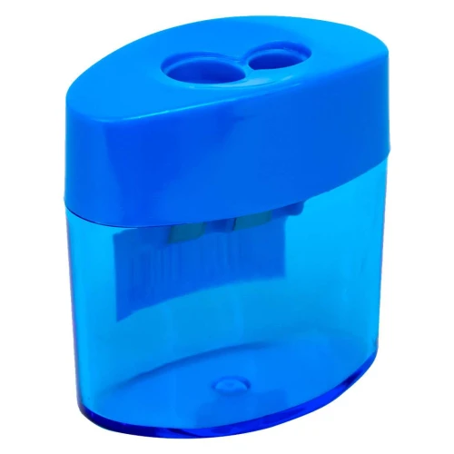 Apontador com depósito 02 furos oval blister