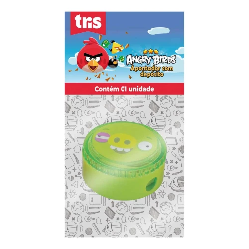 Apontador com depósito Angry Birds blister Tris