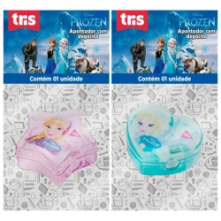 Apontador com depósito Frozen sortido blister Tris