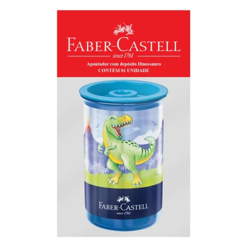 Apontador com depósito dinossauro blister Faber-Castell