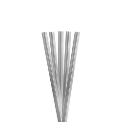 Arame plástico gravatinha prata 11cm com 100 unidades