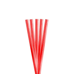 Arame plástico gravatinha vermelho 11cm pacote com 100 unidades