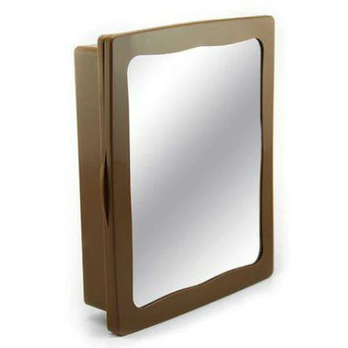Armário para banheiro com espelho 36x30,5 caramelo plastibrasil