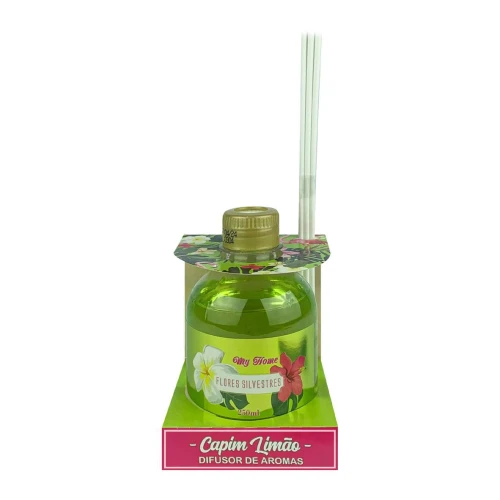 Aromatizador de ambientes 250ml Capim Limão flores silvestres
