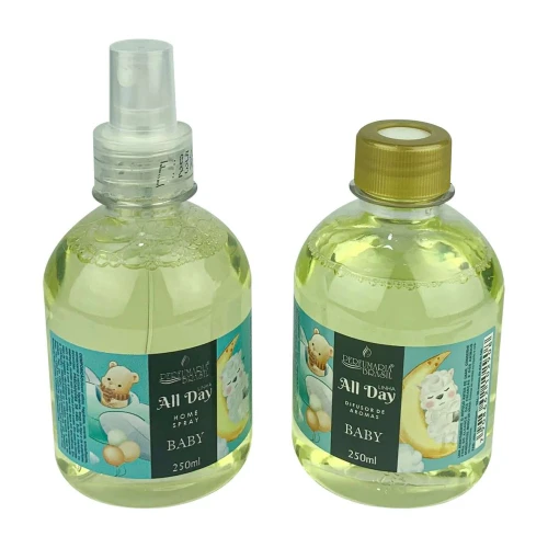 Aromatizador e difusor 250ml kit duo Baby