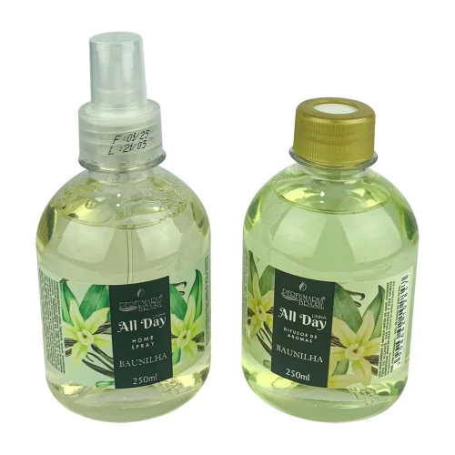 Aromatizador e difusor 250ml kit duo Baunilha