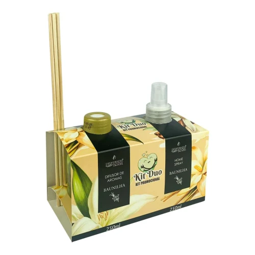 Aromatizador e difusor 250ml kit duo Baunilha