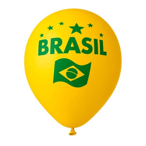 Balao 9 bandeira Brasil com 50 unidades sortido Balao 9 bandeira Brasil com 50 unidades sortido