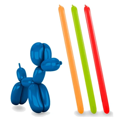 Balão canudo pic-pic liso sortidos com 25 unidades Riberball