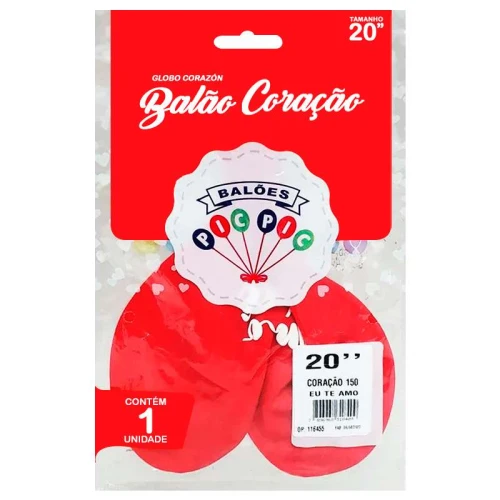 Balão coração pic-pic 20