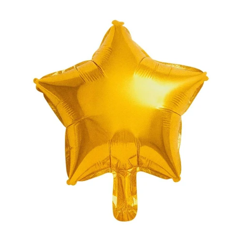 Balão metálico estrela dourada 12cm Grupo Festa
