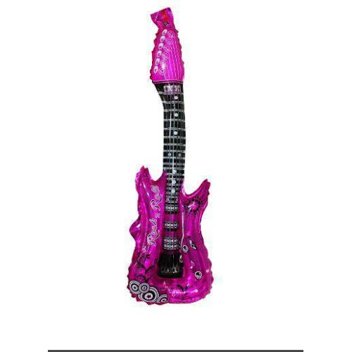 Balão metálico guitarra e coração