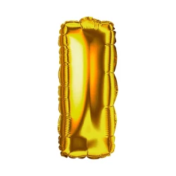 Balão metálico letra I dourado 40cm