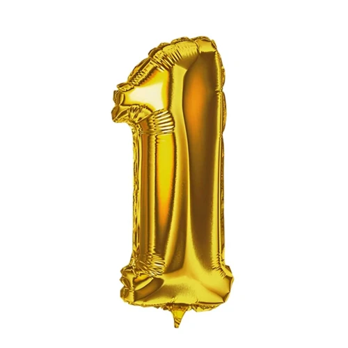 Balão metalico numero 1 dourado 70cm Balão metalico numero 1 dourado 70cm