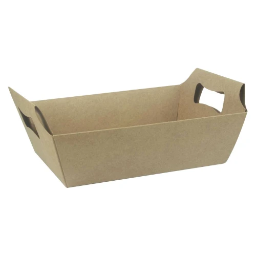 Bandeja de papel kraft 16x22x8cm ct- box Bandeja de papel kraft 16x22x8cm ct- box