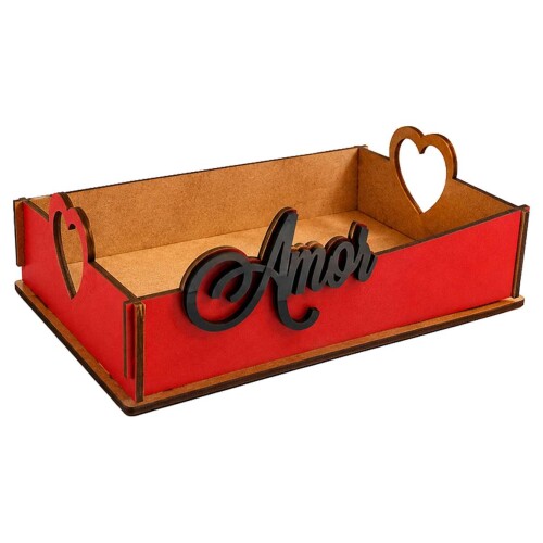 Bandeja decorativa mdf Amor 24x27,5cm Bandeja decorativa mdf Amor 24x27,5cm