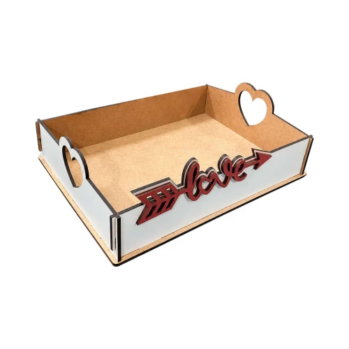 Bandeja decorativa mdf Amor 24x27,5cm Bandeja decorativa mdf Amor 24x27,5cm