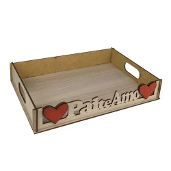 Bandeja decorativa mdf sortidas 5x20x29cm