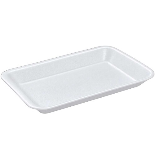 Bandeja isopor 21x15cm branca 100 unidades Bandeja isopor 21x15cm branca 100 unidades