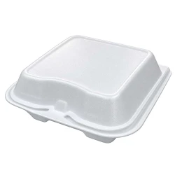 Bandeja isopor 24x23,5x9cm com tampa 100 unidades