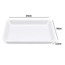 Bandeja isopor 4s-n4 24x18cm 100 unidades