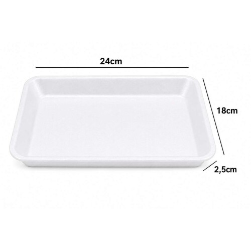 Bandeja isopor 4s-n4 24x18cm 100 unidades