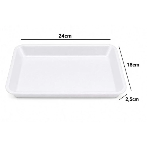 Bandeja isopor 4s-n4 24x18cm 100 unidades Bandeja isopor 4s-n4 24x18cm 100 unidades