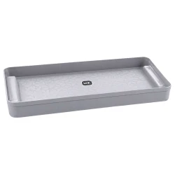 Bandeja plastica retangular 40x25cm cinza