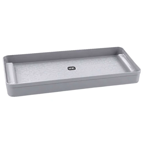 Bandeja plastica retangular 40x25cm cinza Bandeja plastica retangular 40x25cm cinza