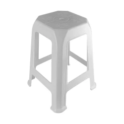 Banqueta plástica adulto branca 1300 Plasnew