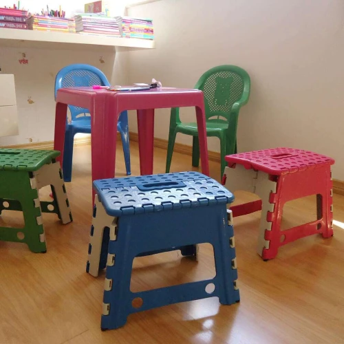 Banqueta plástica dobrável 27,5cm infantil sortidas