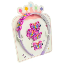 Bijuteria tiara decorada com rabico 5 peças