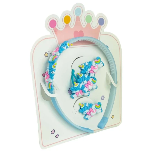 Bijuteria tiara decorada com rabico 5 peças